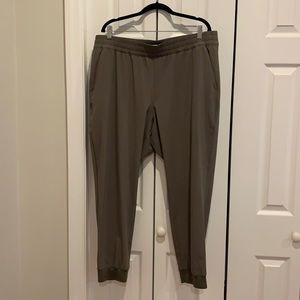 Banana Republic BR Standard Joggers in Olive Green.